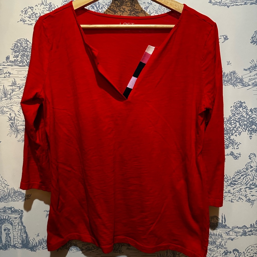 LOFT Women's Scarlet 3/4 Sleeve Top